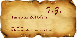 Tarsoly Zoltán névjegykártya